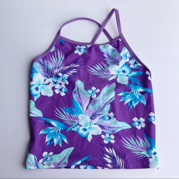NWOT Girl’s KAMI Tankini Top Floral 12 - Picture 1 of 4